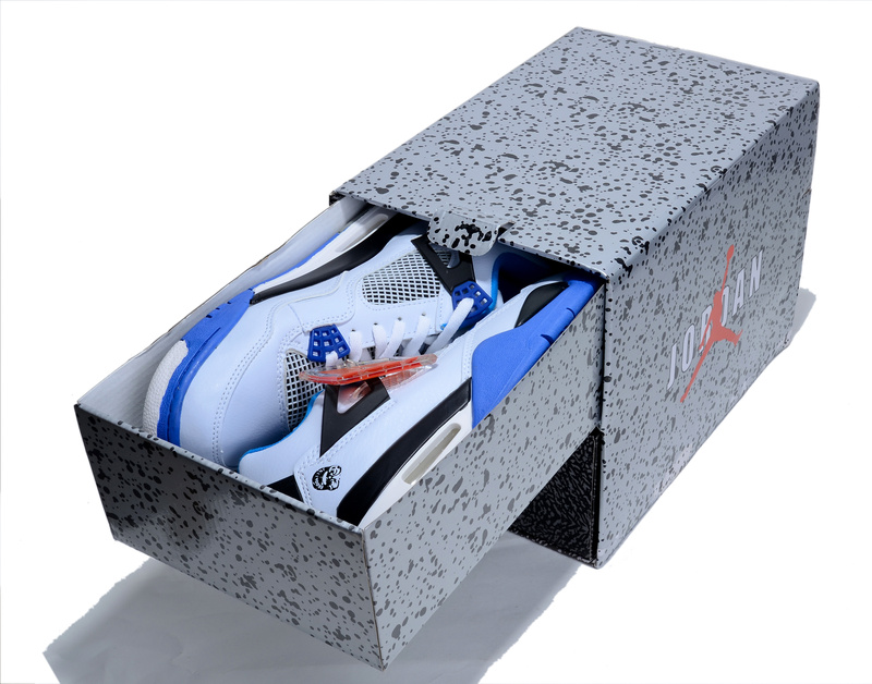 Limited Combine Grey Black Air Jordan 3 And White Blue Jordan 4 Shoes